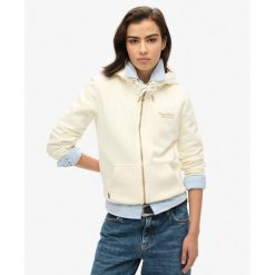 Bluza z kapturem z logo Essential. Białe bluzy z kapturem Superdry, bez wzorów, z bawełny, z kapturem. W wyprzedaży za 326.20 zł.