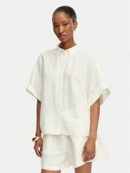 BOSS Koszula C_Bisenas 50559261 Kremowy Regular Fit. Białe koszule Boss, bez wzorów, z wiskozy, bez kołnierzyka, bez ramiączek. Za 599.99 zł.