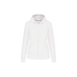Ekologiczna damska bluza rozpinana z kapturem Kariban. Białe bluzy z kapturem KARIBAN, s, bez wzorów, z bawełny, z kapturem. Za 238.00 zł.