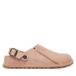 Klapki Birkenstock. Czerwone klapki Birkenstock, bez wzorów, bez obcasa, bez zapięcia. Za 719.99 zł.