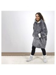 THE HOME DECO FACTORY Bluza w kolorze szarym rozmiar: onesize. Szare bluzy z kapturem THE HOME DECO FACTORY, bez wzorów, z polaru, bez kaptura. Za 79.21 zł.