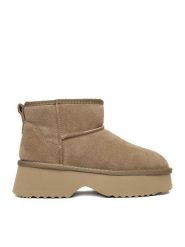 Badura Śniegowce EO-ANIKA-TS6302-01 Szary. Szare śniegowce Badura, bez wzorów, ze skóry, bez zapięcia. Za 279.99 zł.