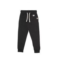 Spodnie dresowe z bawełna z kieszenie na czas wolny. Czarne spodnie dresowe LEONE 1947 APPAREL, bez wzorów, z bawełny. W wyprzedaży za 96.83 zł.