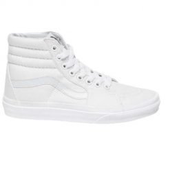Buty sportowe do chodzenia damskie Vans Sk8-Hi W00. Białe buty sportowe lifestyle Vans, bez wzorów, bez zapięcia, trekkingowe, Vans SK8. Za 366.75 zł.