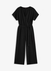 Kombinezon z krótkim rękawem. Czerwone kombinezony bonprix, bez wzorów, eleganckie, bez kołnierzyka, bez ramiączek, krótkie. Za 189.99 zł.