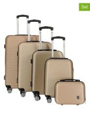 Canadian Peak 5-częściowy zestaw "Solomuneak" w kolorze jasnobrązowym rozmiar: onesize. Brązowe walizki Canadian Peak. Za 543.99 zł.