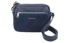 Listonoszka skórzana BARBERINI'S granatowa 788/1-4. Niebieskie shopper bag Barberinis, bez wzorów, ze skóry, casualowe, małe, zamszowe, bez dodatków. Za 199.99 zł.