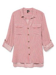 Vero Moda Koszula w kolorze czerwonym rozmiar: L. Czerwone koszule Vero Moda, l, bez wzorów, bez kołnierzyka, bez ramiączek. Za 74.63 zł.