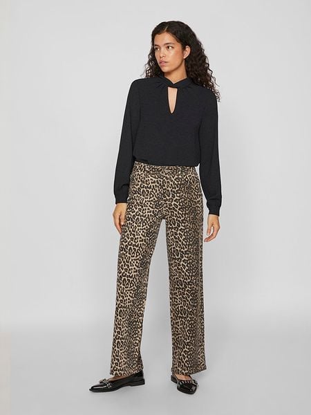 Vila Bluzka "Surashil" w kolorze czarnym rozmiar: 42. Czarne bluzki Vila, bez wzorów, bez kołnierzyka, bez ramiączek. Za 56.79 zł.