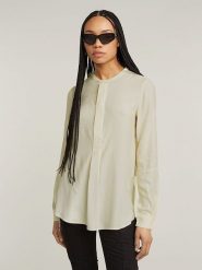 G-Star Bluzka w kolorze kremowym rozmiar: M. Brązowe bluzki G-Star, m, bez wzorów, retro, bez kołnierzyka, bez ramiączek. Za 183.15 zł.