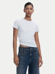 Desigual T-Shirt 25SWTK15 Błękitny Regular Fit. Niebieskie t-shirty Desigual, l, bez wzorów, z bawełny, bez kołnierzyka, bez ramiączek. Za 79.99 zł.