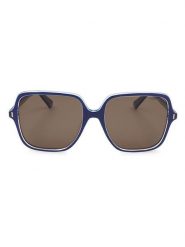 Polaroid Damskie okulary przeciwsłoneczne w kolorze granatowo-brązowym rozmiar: 56. Brązowe okulary przeciwsłoneczne Polaroid, bez wzorów, z tworzywa sztucznego, szklane. Za 164.95 zł.