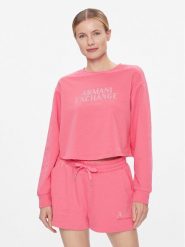 Armani Exchange Bluza 3DYM90 YJFHZ 14BH Różowy Regular Fit. Czerwone bluzy Armani Exchange, xs, bez wzorów, z bawełny, bez kaptura. Za 449.00 zł.