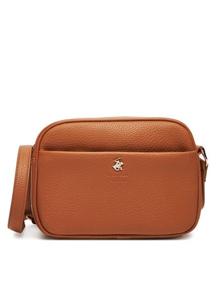 Beverly Hills Polo Club Torebka CEO-BHPC-C-012-08 Brązowy. Brązowe listonoszki Beverly Hills Polo Club, bez wzorów, z materiału, bez dodatków. Za 179.99 zł.