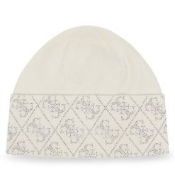 Czapka Guess. Białe czapki zimowe Guess, z aplikacjami. Za 214.99 zł.