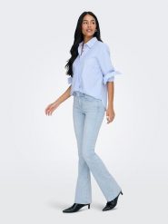 ONLY Dżinsy - Skinny fit - w kolorze błękitnym rozmiar: XL/L32. Niebieskie jeansy ONLY, l, bez wzorów, klasyczne. Za 145.60 zł.
