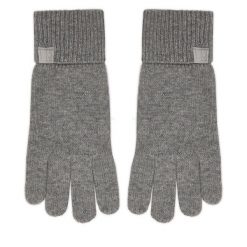 Rękawiczki Calvin Klein. Szare rękawiczki Calvin Klein, bez wzorów, z dzianiny. Za 349.99 zł.