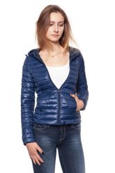DAMSKA KURTKA PRZEJŚCIOWA WRANGLER PUFFER JACKET TWILIGHT BLUE W4112Y41F. Niebieskie kurtki Wrangler, s, bez wzorów, bez kaptura. Za 239.99 zł.
