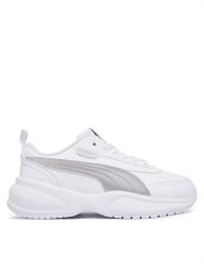 Puma Baleriny Cilia 2 Mode Metallic Glam 408272 02 Biały. Białe baleriny Puma, bez wzorów, ze skóry, bez obcasa, bez zapięcia. Za 299.99 zł.