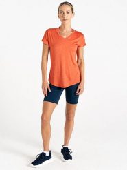 Dare 2b Koszulka sportowa "Vigilant Tee" w kolorze pomarańczowym rozmiar: 42. Pomarańczowe t-shirty sportowe Dare 2b, bez wzorów, z materiału, bez ramiączek, outdoorowe. Za 66.16 zł.
