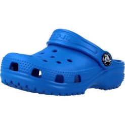 Sandały CROCS CLASSIC CLOG T Niebieski. Niebieskie sandały Crocs, bez wzorów, z materiału, bez obcasa, bez zapięcia. Za 176.99 zł.