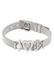 U.S. Polo Assn. Bransoletka z elementami ozdobnymi rozmiar: onesize. Szare bransoletki U.S. Polo Assn., z kryształem, metalowe. Za 104.99 zł.