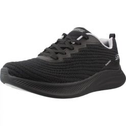 Buty SKECHERS BOBS FLEXMELLOW Czarny. Czarne trekkingi Skechers, bez wzorów, z tkaniny, bez zapięcia, na fitness i siłownię. Za 246.99 zł.