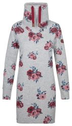 Damska sukienka-bluza Loap Ebunka szara. Szare bluzy Scarpa, m, bez wzorów, z bawełny, eleganckie, bez ramiączek, bez kaptura. Za 184.99 zł.