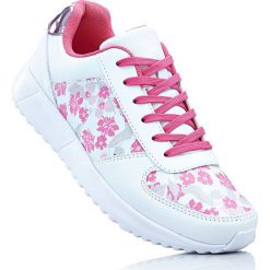 Sneakersy bonprix biało-stary róż z nadrukiem. Buty sportowe lifestyle marki Mohito. Za 79.99 zł.