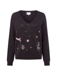 Nümph Damski sweter z dzianiny z zawartością alpaki - Nualmut Kobiety szary jednolity, M. Szare swetry Nümph, m, bez wzorów, z dzianiny, bez ramiączek. Za 379.95 zł.