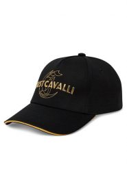 Just Cavalli Czapka z daszkiem 78RAZK50 ZG318 Czarny. Czarne czapki z daszkiem Just Cavalli, bez wzorów, z bawełny. Za 199.99 zł.