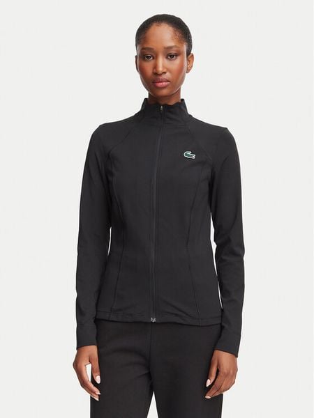 Lacoste Bluza techniczna SF0145 Czarny Slim Fit. Czarne bluzy bez kaptura Lacoste, bez wzorów, z syntetyku, bez kaptura, tenisowe. Za 374.99 zł.