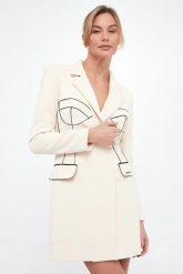 Sukienka garniturowa ELISABETTA FRANCHI. Sukienki Elisabetta Franchi, bez wzorów, bez kołnierzyka, bez ramiączek. W wyprzedaży za 2,063.20 zł.