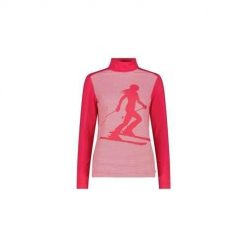 Bluza sportowa damska CMP 35L0406C839. Czerwone bluzy bez kaptura CMP, l, bez wzorów, z elastanu, bez kaptura, na golfa. Za 419.99 zł.