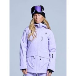 Kurtka narciarska - Damska - Hardshell - Freeride 3L - Liliowa. Fioletowe kurtki narciarskie POEDERBAAS, na zimę, l, bez wzorów, z hardshellu, bez kaptura, narciarskie. Za 1,566.52 zł.
