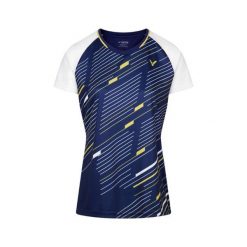 Koszulka sportowa damska VICTOR T-44100 B r. M. Niebieskie t-shirty sportowe Victor, m, bez wzorów, z poliesteru, bez ramiączek. Za 237.00 zł.
