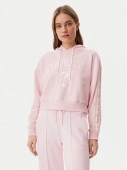 Guess Bluza V5GQ17 KCRT1 Różowy Regular Fit. Czerwone bluzy Guess, xxs, z aplikacjami, z bawełny, bez ramiączek, bez kaptura. Za 219.99 zł.