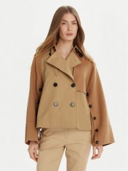 Weekend Max Mara Trencz Bazar 2515081041 Beżowy Relaxed Fit. Brązowe płaszcze Weekend Max Mara, bez wzorów, z syntetyku, bez kaptura. Za 2,639.00 zł.