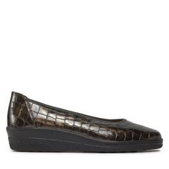 Baleriny Gabor. Brązowe baleriny Gabor, bez wzorów, bez obcasa, bez zapięcia. Za 319.99 zł.
