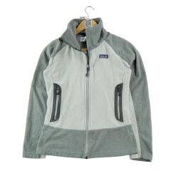 Second life - Kurtka polarowa szara dla kobiet - Jak nowy. Szare kurtki Patagonia, na zimę, s, bez wzorów, z materiału, eleganckie, bez kaptura. Za 266.45 zł.
