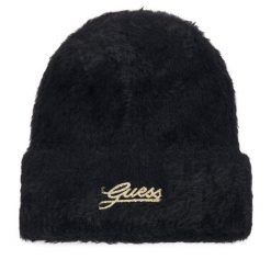 Czapka Guess. Czarne czapki zimowe Guess, z aplikacjami. Za 154.99 zł.