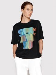 Sprandi T-Shirt SP22-TSD511 Czarny Relaxed Fit. Czarne t-shirty Sprandi, l, bez wzorów, z bawełny, bez kołnierzyka, bez ramiączek. Za 49.99 zł.
