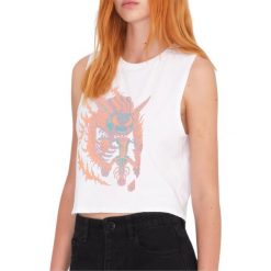 Koszulka turystyczna damska Volcom Fa Tetsunori. Białe t-shirty sportowe Volcom, s, bez wzorów, z bawełny, bez ramiączek. Za 103.00 zł.