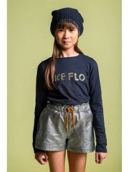 Like Flo Szorty "Like Flo Flo" w kolorze srebrnym rozmiar: 116. Szare szorty Like Flo, bez wzorów, z bawełny. Za 100.99 zł.