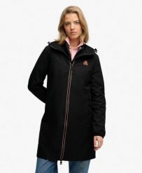 Superdry Długa Kurtka Wiatrówka Loose Fit z Recyklingowanego Poliestru. Czarne kurtki Superdry, bez wzorów, z materiału, eleganckie. Za 341.00 zł.
