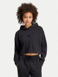 Adidas Bluza ALL SZN French Terry 3-Stripes JI9104 Czarny Regular Fit. Czarne bluzy adidas, xl, bez wzorów, z bawełny, bez kaptura. Za 179.99 zł.