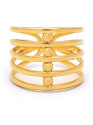 MOODE Pierścionek "Bérénice" rozmiar: onesize. Żółte pierścionki MOODE, ze stali. Za 106.38 zł.