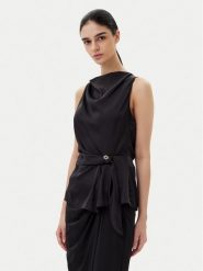 Rinascimento Bluzka CFC0019901002 Czarny Regular Fit. Czarne bluzki Rinascimento, s, bez wzorów, z syntetyku, bez kołnierzyka, bez ramiączek. Za 209.99 zł.