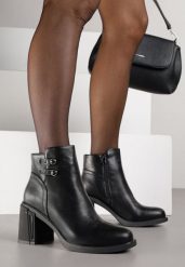 Czarne Basicowe Botki do Kostki VICES na Słupkowym Obcasie Naleasa. Czarne botki Renee, bez wzorów, z dzianiny, eleganckie, bez obcasa, na obcasie, bez zapięcia. Za 139.99 zł.