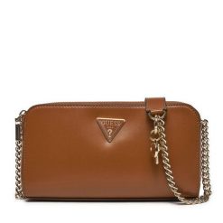 Torebka Guess. Brązowe listonoszki Guess, z aplikacjami, bez dodatków. Za 269.99 zł.